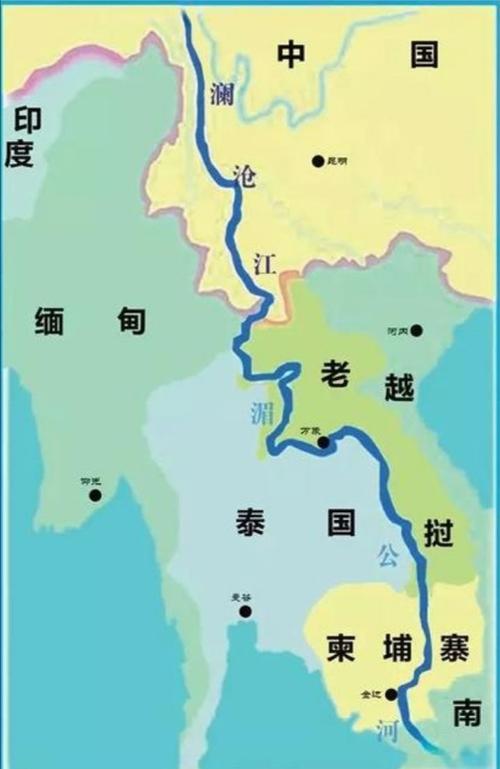 湄公河流经几个国家的相关图片